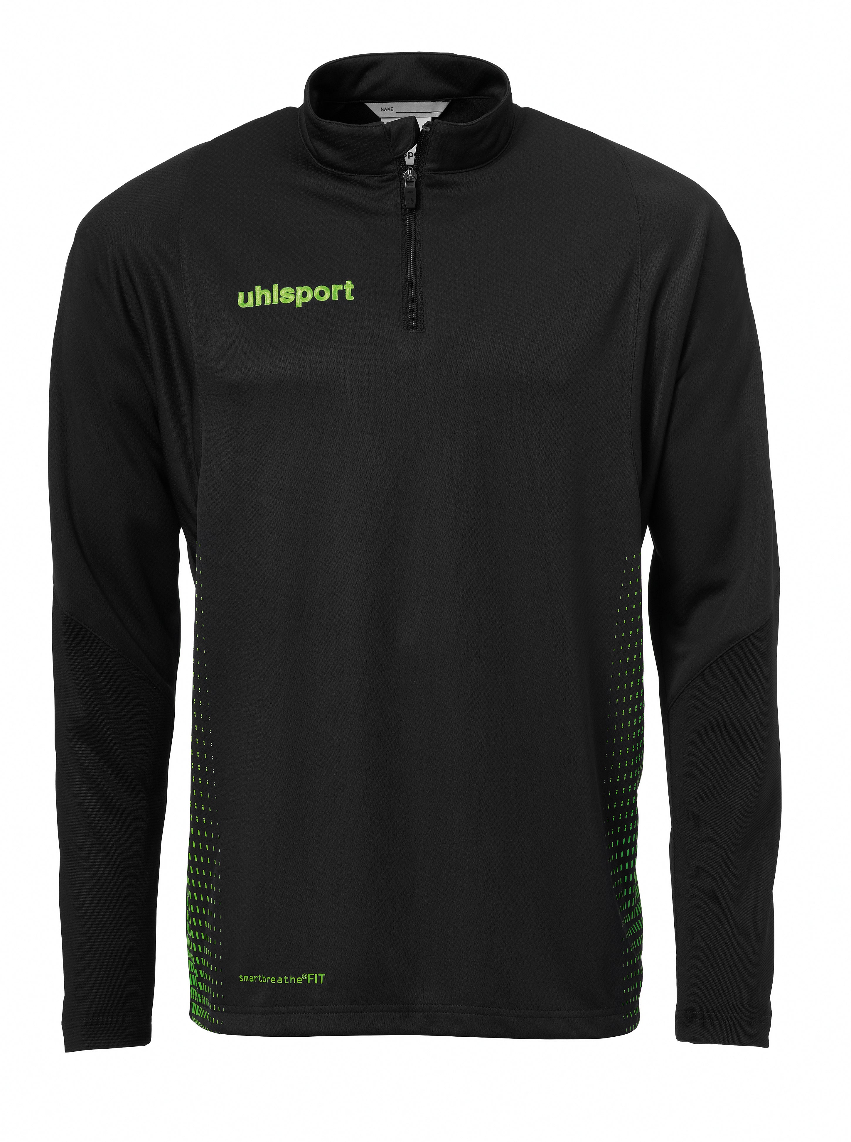 SCORE 1/4 ZIP TOP black/fluo green