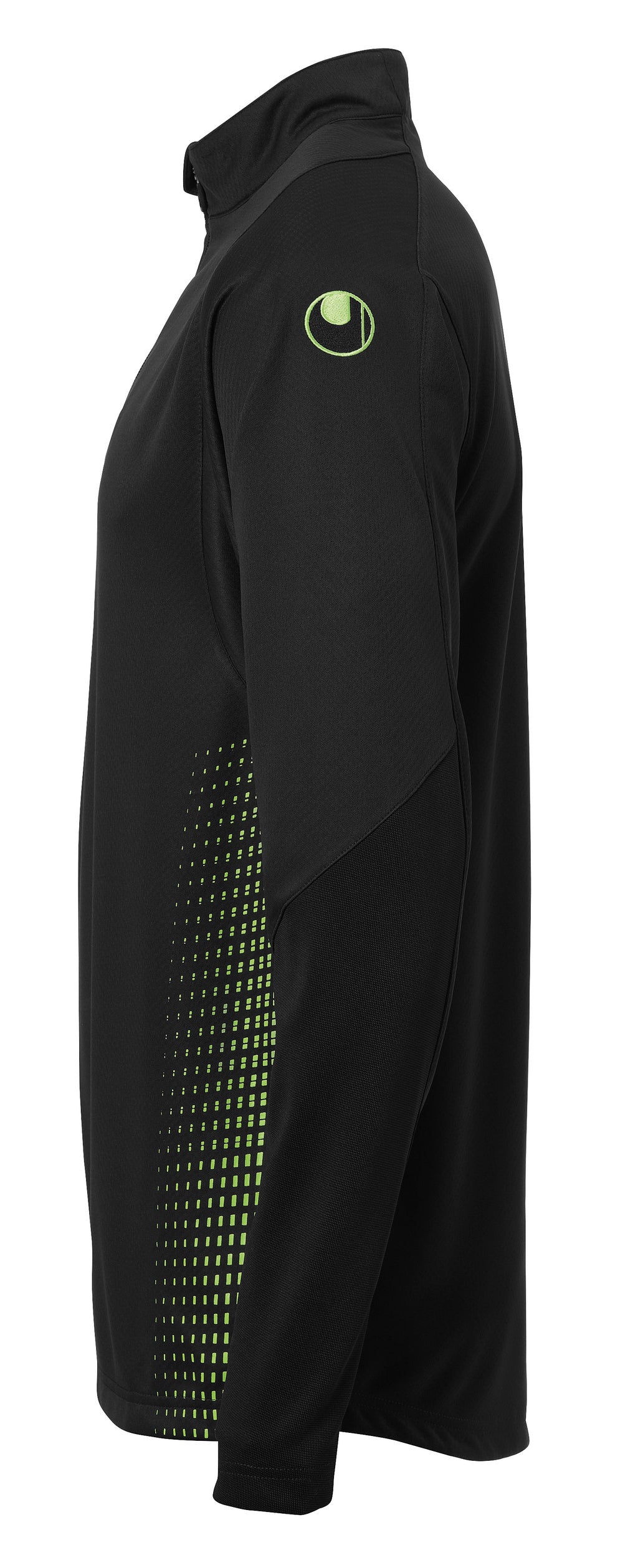 SCORE 1/4 ZIP TOP black/fluo green