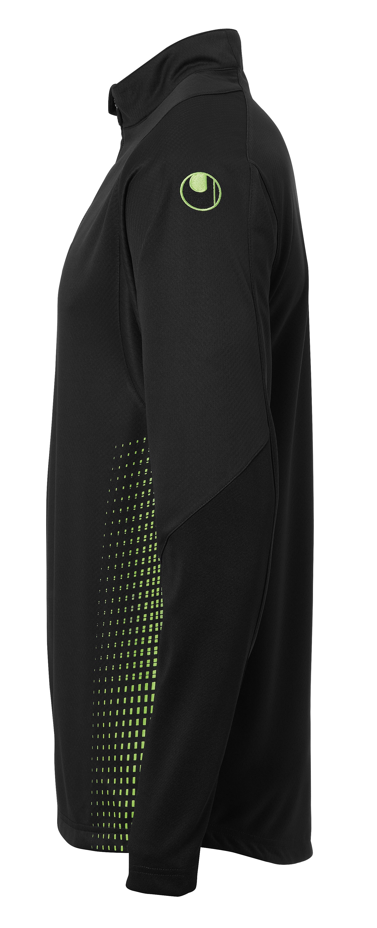 SCORE 1/4 ZIP TOP black/fluo green