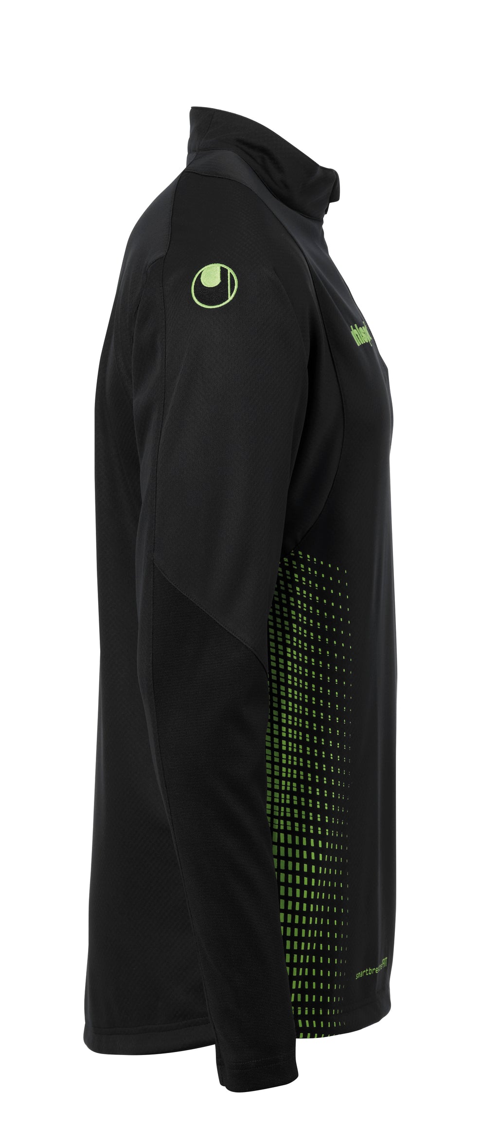 SCORE 1/4 ZIP TOP black/fluo green