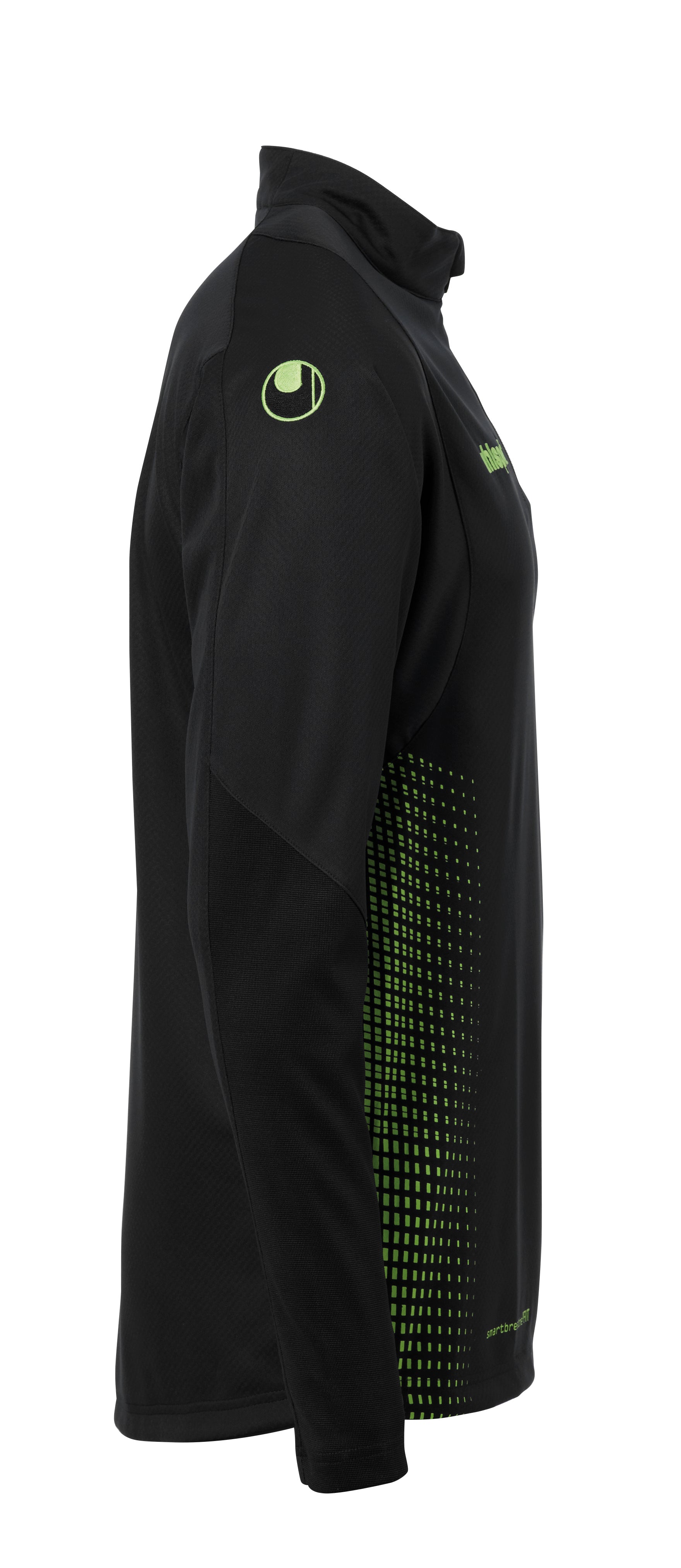 SCORE 1/4 ZIP TOP black/fluo green