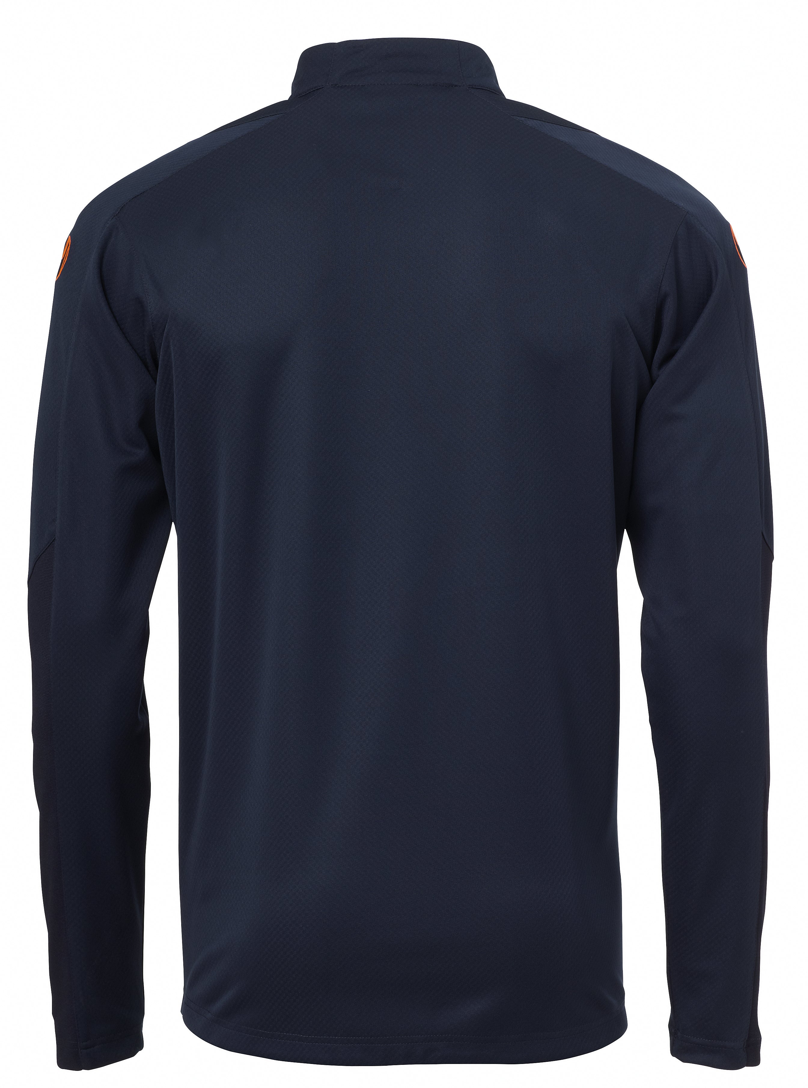 SCORE 1/4 ZIP TOP navy/fluo red