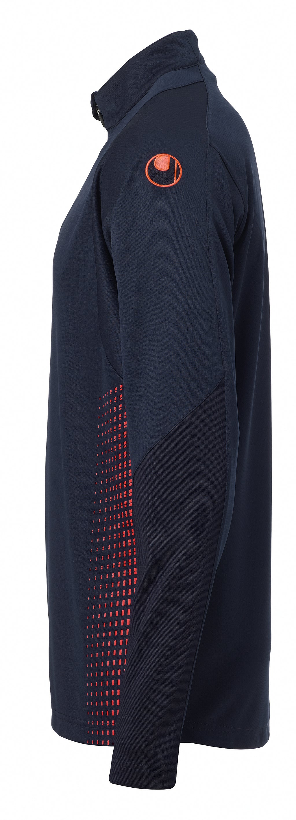 SCORE 1/4 ZIP TOP navy/fluo red