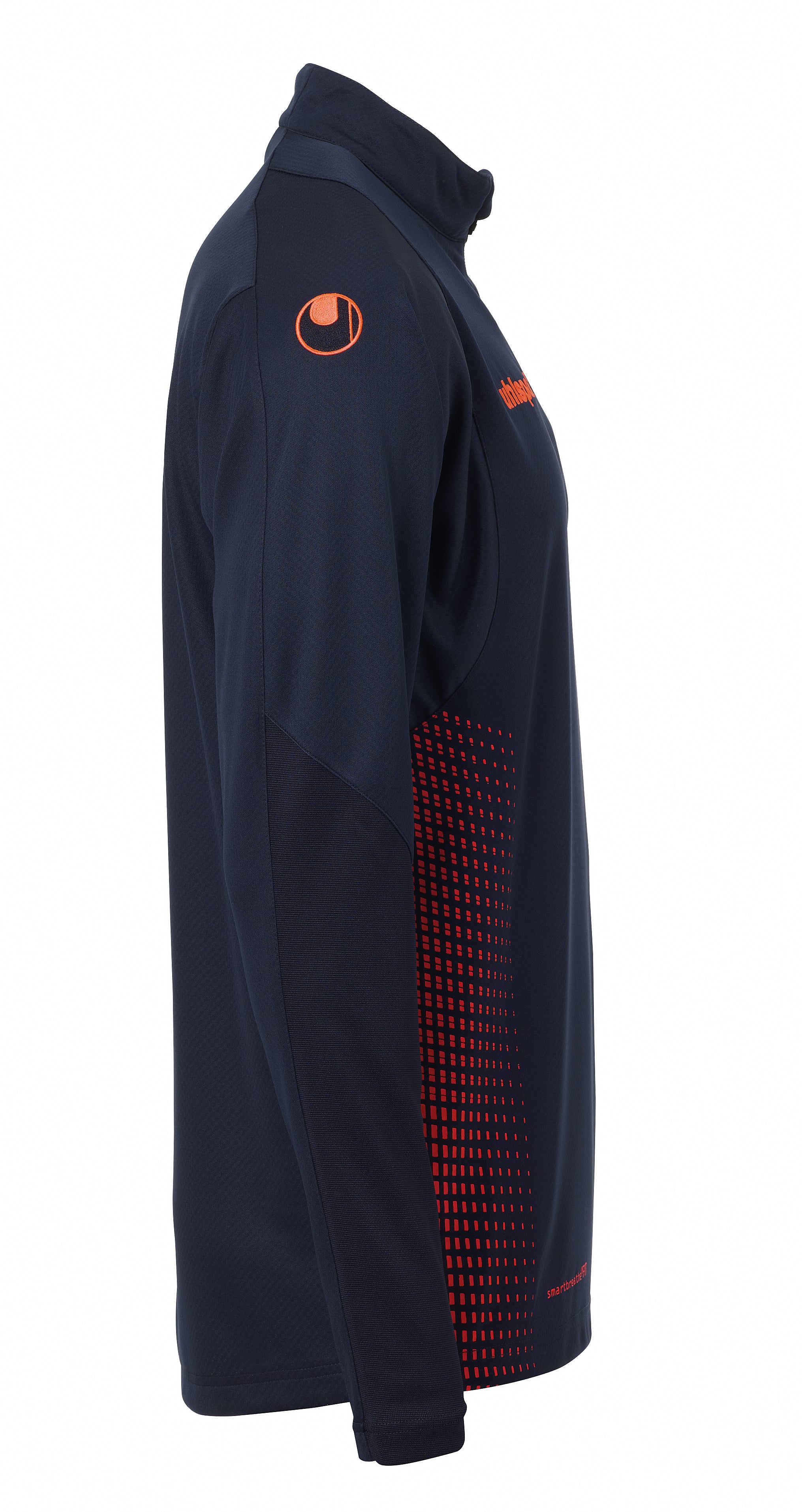 SCORE 1/4 ZIP TOP navy/fluo red
