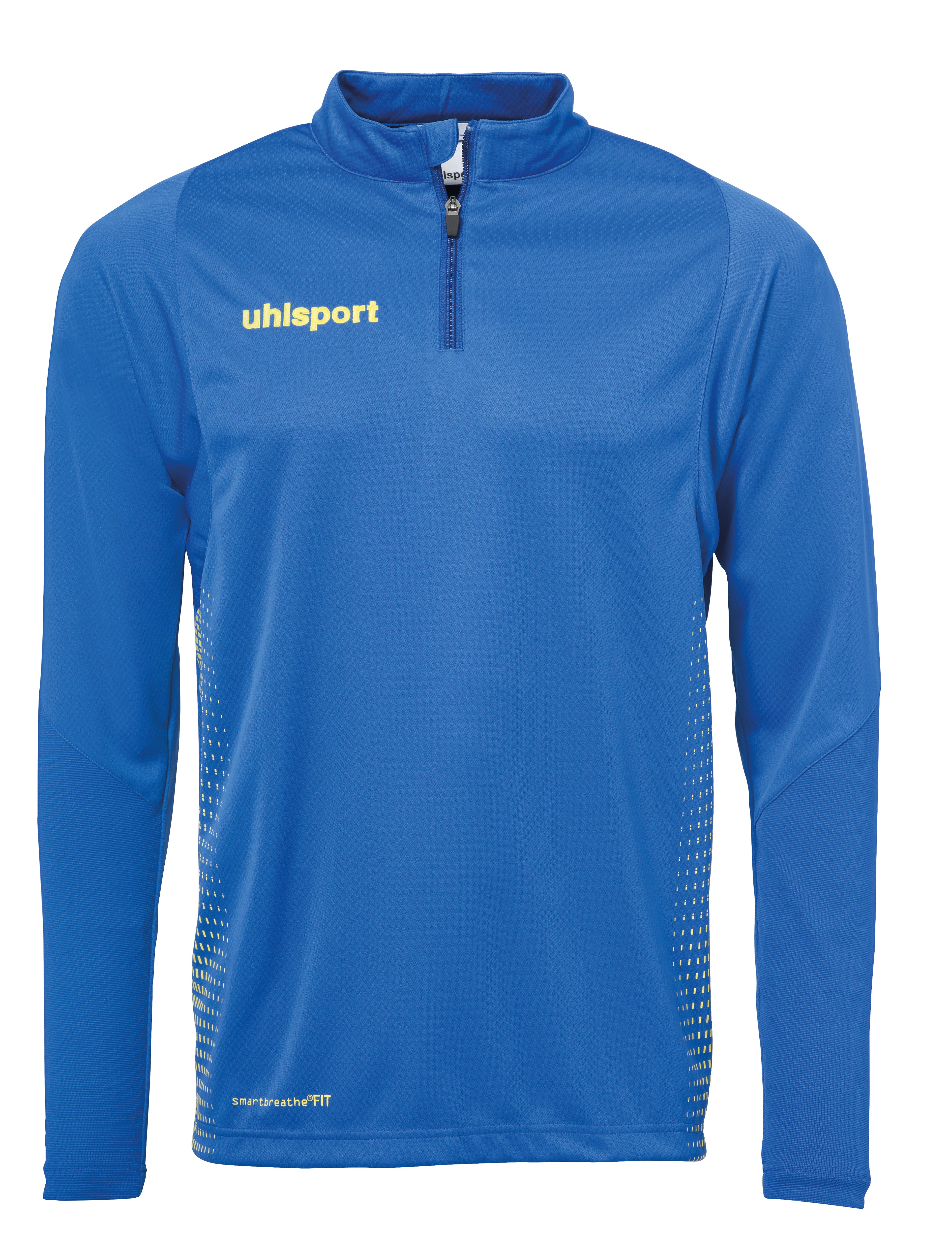 SCORE 1/4 ZIP TOP azure blue/lime yellow