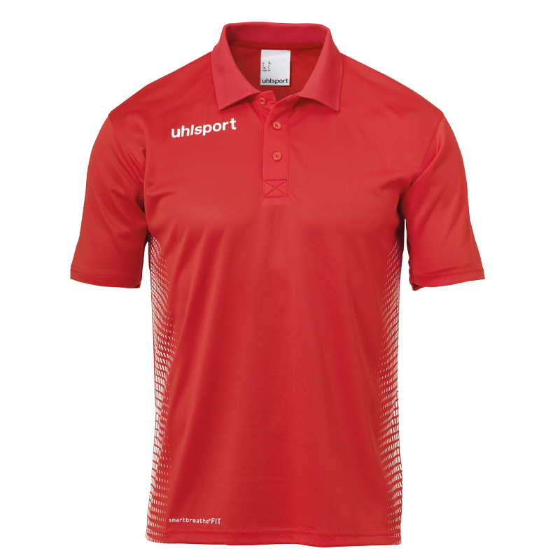SCORE POLO SHIRT red/white