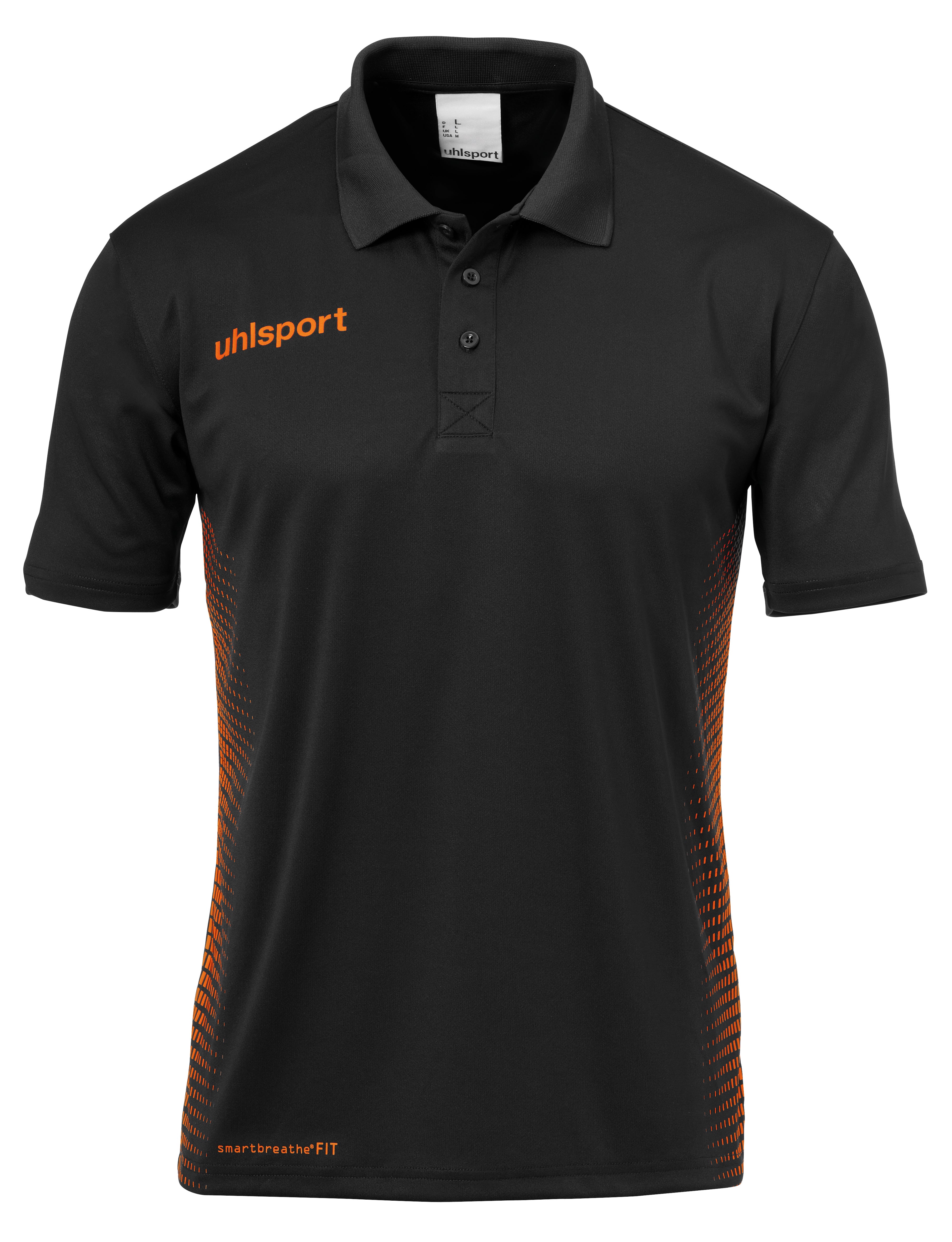 SCORE POLO SHIRT black/fluo orange