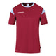 burgundy/sky blue