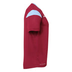 burgundy/sky blue