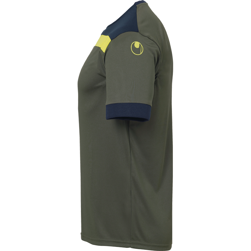 OFFENSE 23 SHIRT SHORTSLEEVED dark olive/navy/fluo yell