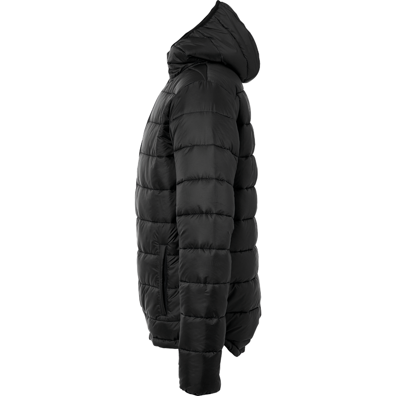 ESSENTIAL PUFFER HOOD JACKET black