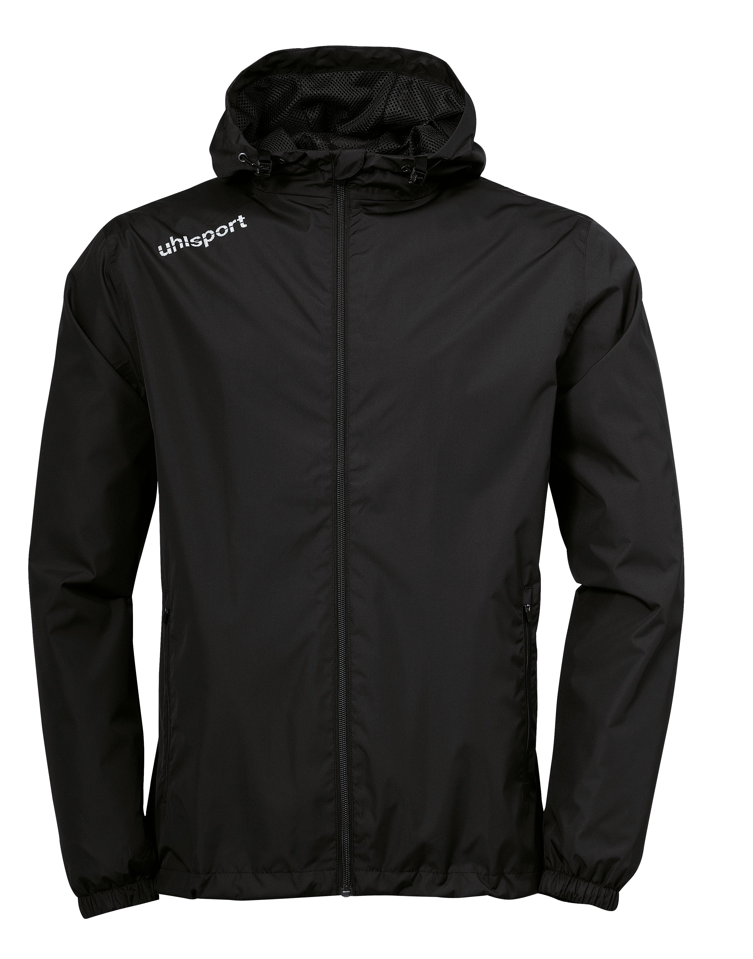 ESSENTIAL RAIN JACKET black/white