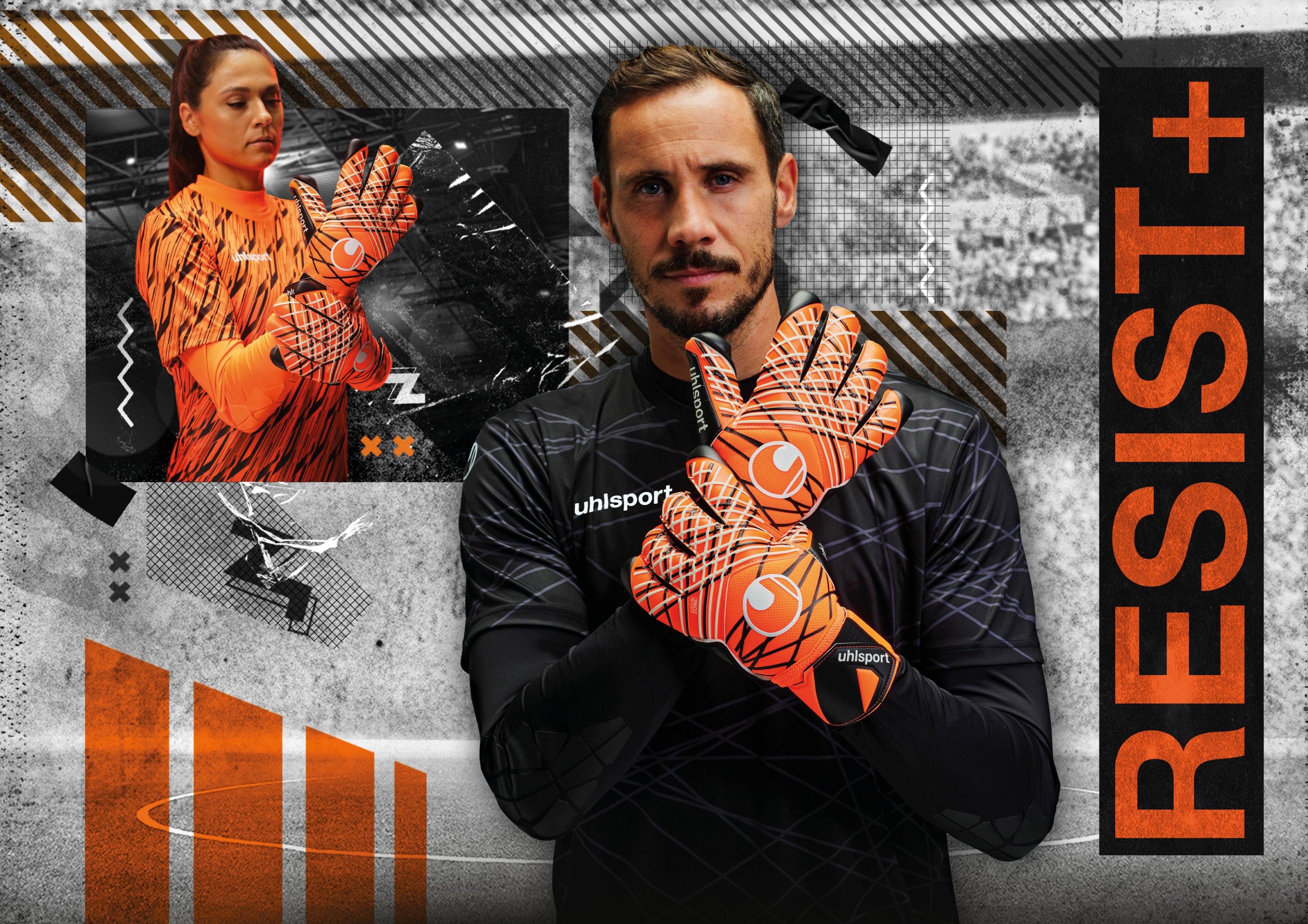 uhlsport Super Resist+ HN fluo orange/white/black