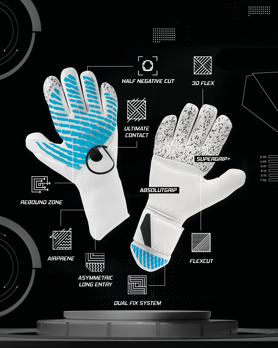 FM Cybertec Flex HN white/Cyber blue/black