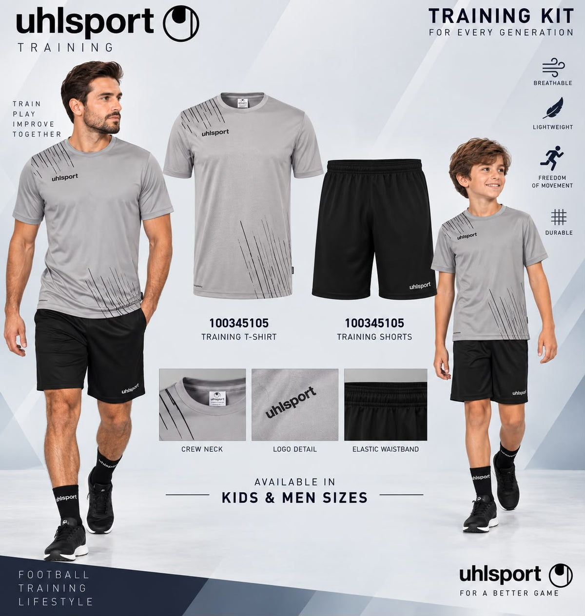 dark grey mélange/black